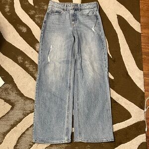 Old Navy light wash sky-rise wide leg jeans